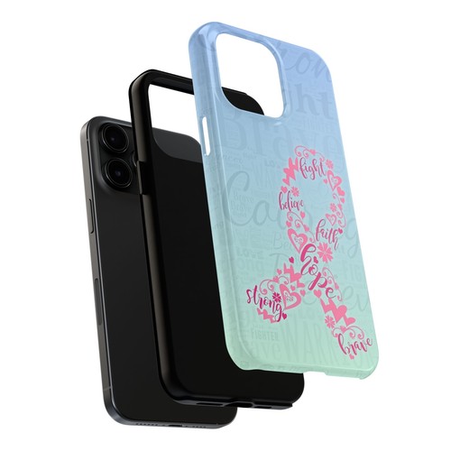 Custodie per telefoni resistenti contro il cancro al seno - design nastro rosa di supporto, cancro, regalo - Foto 6 di 107