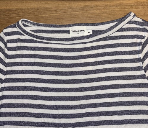 Michael Stars For Anthropologie Women’s Top M/L Retail $78 Blue/White Stripe - Picture 7 of 10