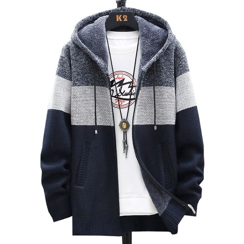 Mens Zip Up Fluffy Lined Hoodie Hoody Coat Winter Warm Jacket Hooded Sweatshir w - Picture 7 of 30