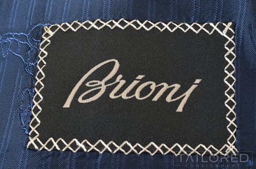 BRIONI Chigi Solid Blue Tic Wool Blend Blazer Sport Coat Jacket EU 58 / US 46 L - Picture 8 of 9
