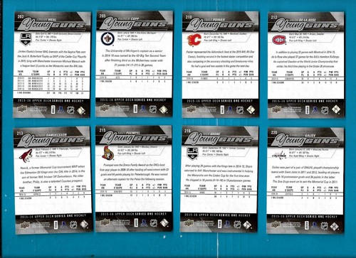 2010-11 20th TO 2018-19 UPPER DECK YOUNG GUNS ROOKIE RC NHL HOCKEY CARD SEE LIST - Picture 19 of 234