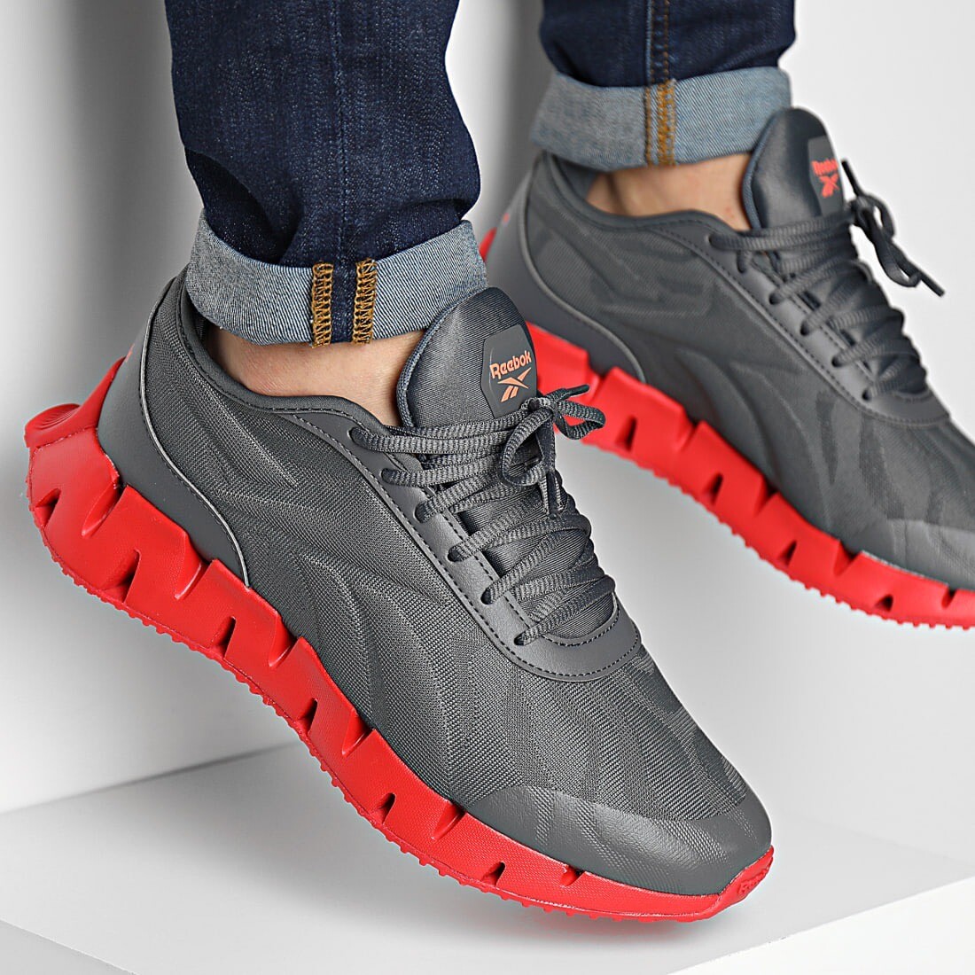Мужские кроссовки Reebok Zig Dynamica 3, Размер 10, серые кроссовки для бега #474