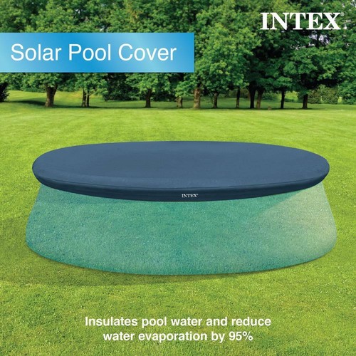 Intex Swim Center Inflatable Family Lounge Pool w/Built In Bench + 8 Foot Cover - Bild 6 von 7