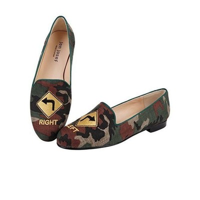 M Jon Josef Gatsby Floral Linen Loafer Flat 6.5