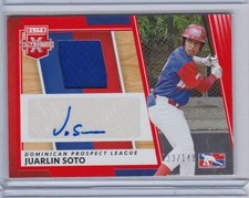2022 Panini Elite Extra JUARLIN SOTO DPL Blue Jays Patch RED AUTO #'d /149