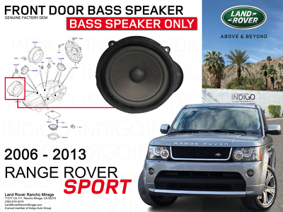 Used Land Rover Front Door Bass Speaker – Range Sport 06-13 LR3 LR4 XQM500520