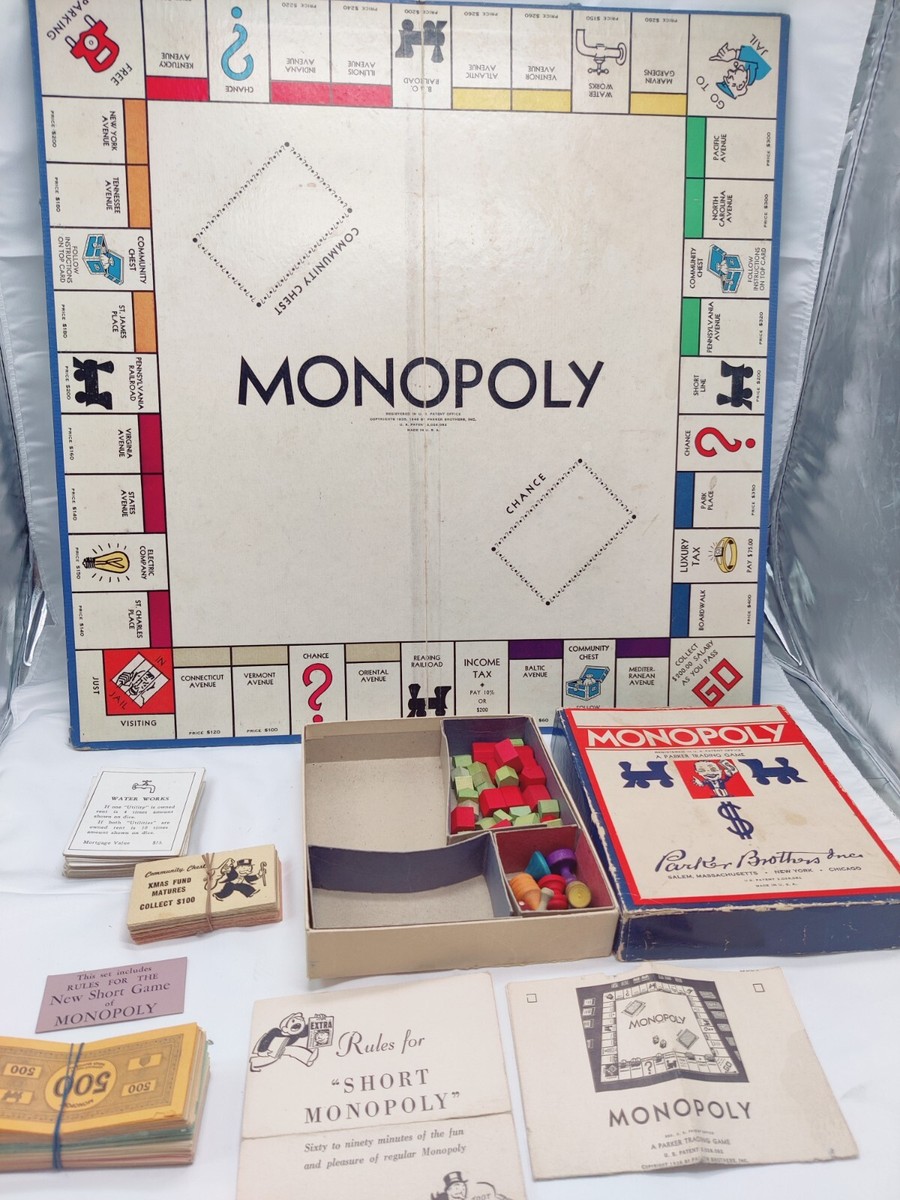 VINTAGE 1947 MONOPOLY BOARD GAME - PARKER BROTHERS INC | eBay