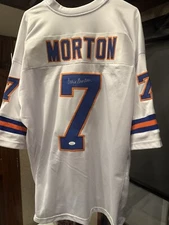 Craig Morton Signed Denver Pro Orange Football Jersey JSA COA