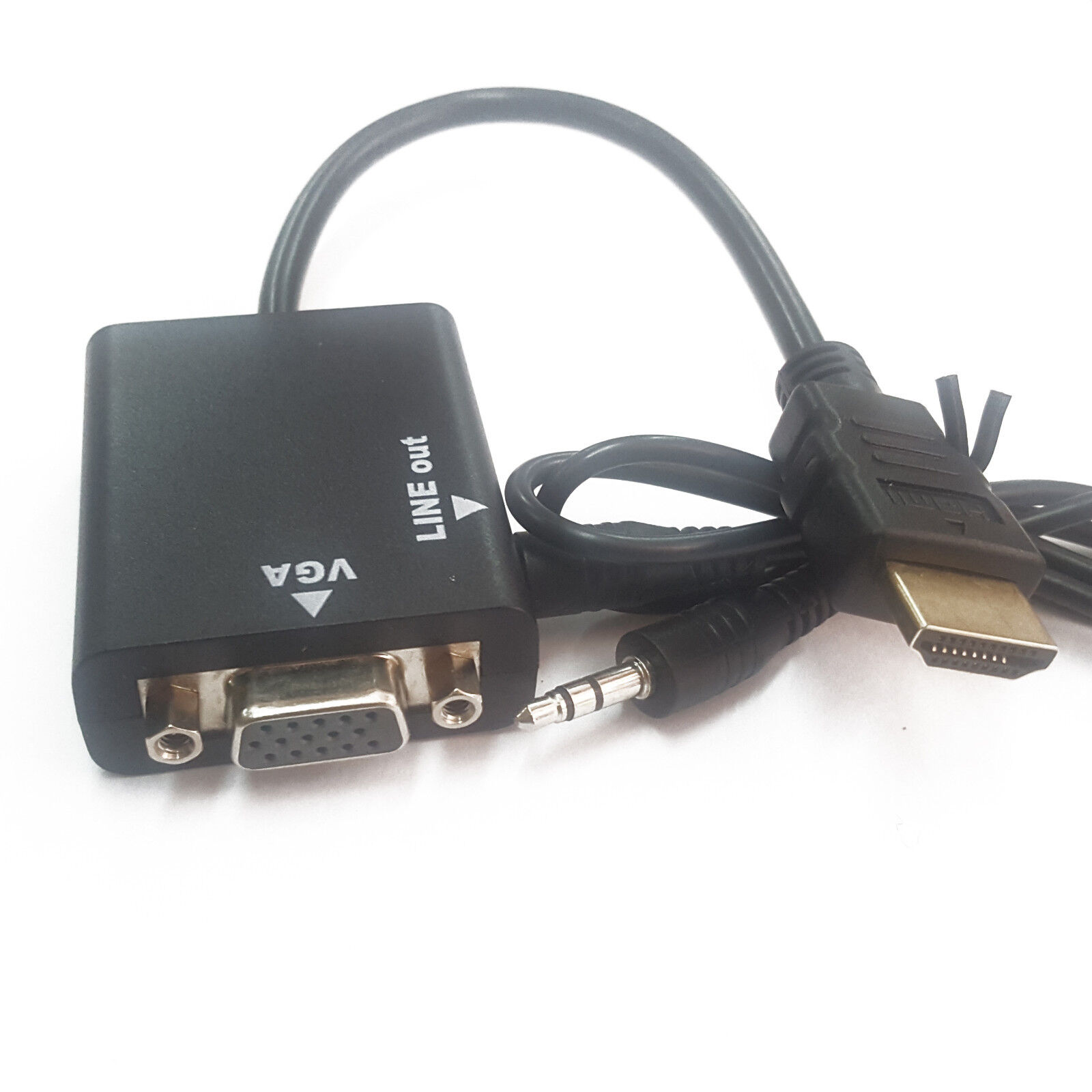 CABLE CONVERSOR DE HDMI MACHO A VGA MACHO CON CABLE AUDIO para...