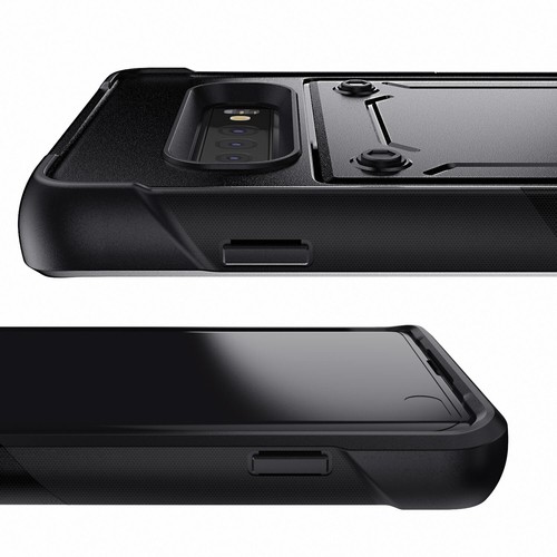 Custodia telefono/accessori ibrida robusta nera per Samsung Galaxy S10/S10+ - Foto 23 di 24