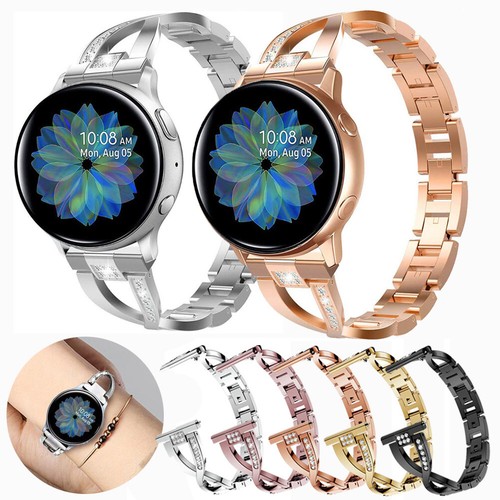 Women's Bling Stainless Steel Metal Watch Band Strap For Garmin Vivoactive 5 - Picture 8 of 20