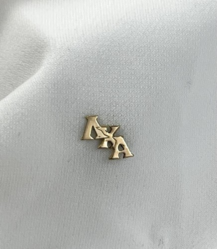 Vintage Lamda Kappa Alpha Pin, 10k Gold Plated, Fraternity Sorority Pledge Greek - Imagen 2 de 5