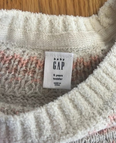 Gap Fair Isle Crewneck Sweater Neutral Tones - Picture 3 of 6