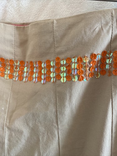 Basil & Maude Anthropology Embroidery Skirt Sequins Women's Sz. 2 Flare - Picture 4 of 11