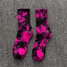 Pink Tie Dye Socks Funky Patterned Socks Novelty Socks Casual Socks