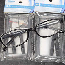 2 Eyeglass Repair Kits For Multiple Eyeglasses Comes w/One Pair of Cheaters