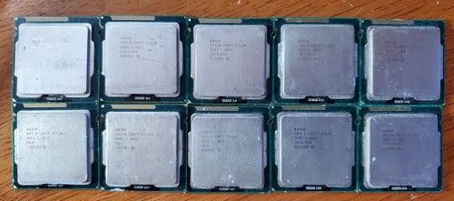 LOT OF 10 Intel Core i3-2100 3.1GHz Dual-Core SR05C CPU Processor