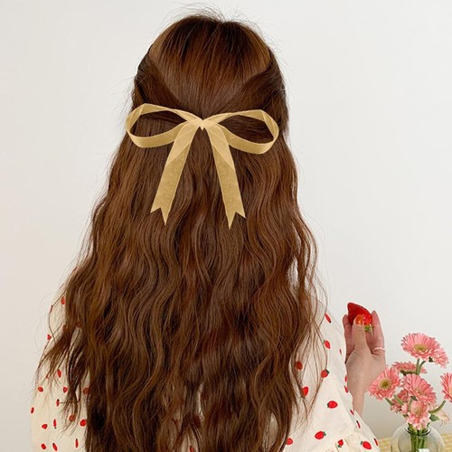 Gold Ribbon 1 Inch Organza Ribbon Gold Chiffon Ribbon Sheer Ribbon 50 Yards T... - Picture 5 of 6