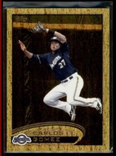 2012 Topps Gold Sparkle Carlos Gomez #146 Milwaukee Brewers