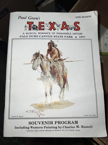 Texas A Musical Romance of Panhandle History by Paul Green-Souvenir Program-1977 - Picture 2 of 5