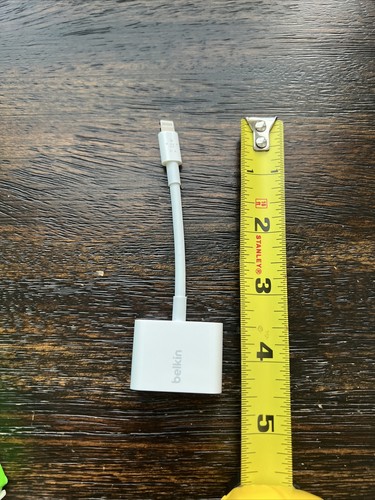 AUTHENTIQUE Belkin 3,5 mm audio + charge Rockstar POUR Apple iPhone D'OCCASION ! - Photo 5 sur 5