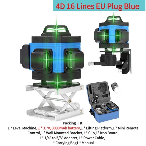 Herramienta de nivelación autonivelante nivel láser 4D 16 líneas 3° con horizontal vertical - Imagen 32 de 46