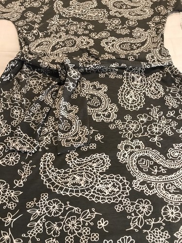 Vestido Marly Lularoe Gris Blanco Grande Cachemira 14-16 Cinturón Hasta la Rodilla Nuevo con Etiquetas Unicornio - Imagen 10 de 10
