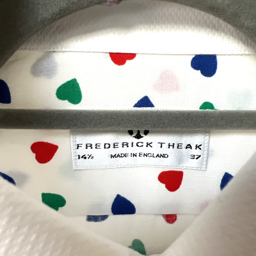 Camisa Esmoquin Frederick Theak Para Hombre Cuello 14.5 Blanca Vintage Algodón Diseño Corazón - Imagen 3 de 11