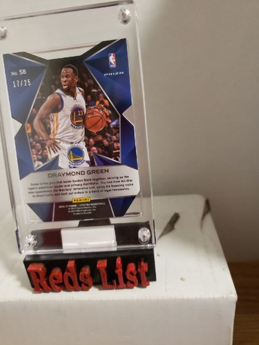 2016-17 Spectra Neon Green Die-Cut Prizm 17/25 Draymond Green Warriors FHOF  - Picture 15 of 16