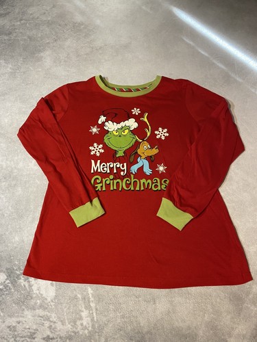 Womens Grinch Long Sleeve Sleep Shirt Merry Grinchmas PajamaChristmas Small 4-6 - Picture 2 of 13