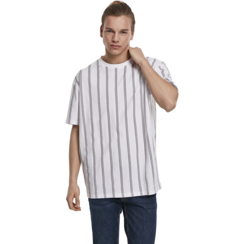 Urban Classics Heavy Oversized Aop Stripe Tee Allover Needle Stripes New - Picture 5 of 20