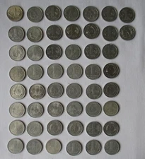 GDR 50 x 1 Mark Aluminium Coins (162497)