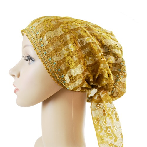 Encaje Mujeres Musulmán Hijab Bajo Bufanda Gorra Interior Gorra Prendas para la cabeza Pérdida de cabello Sombrero árabe - Imagen 49 de 52
