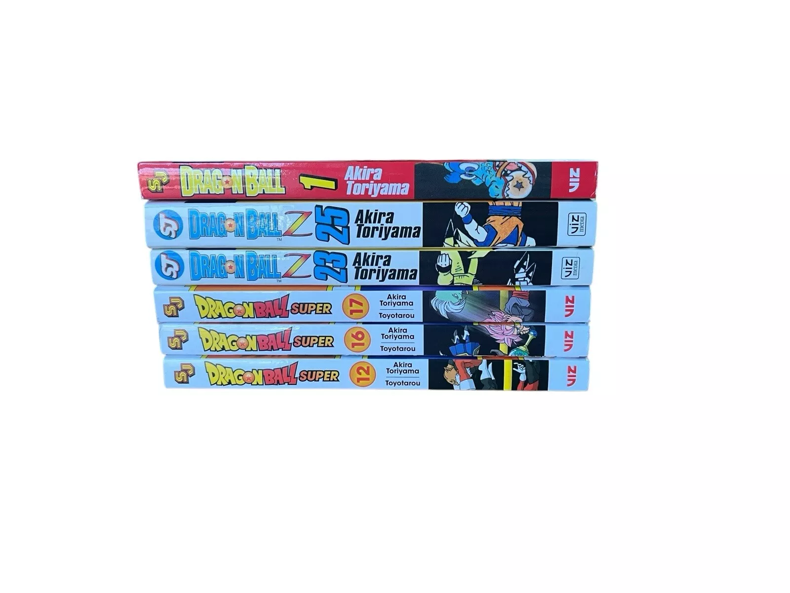 Dragon Ball Assorted Vol 1, Z 23, 25 & Super 12, 16, 17English Manga Volumes cover
