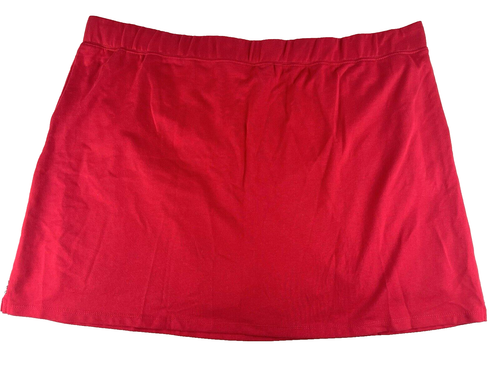 Quacker Factory Womens 3X Golf Skort Wear it with a Smile Red Skirt Shorts Bling - Picture 3 of 8