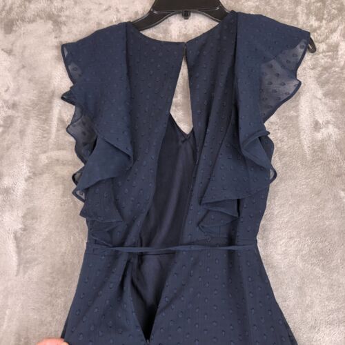 Tommy Hilfiger Kleid Sommer Frühling 38" Chiffon Rüschen dunkelblau gepunktet NEU - Bild 8 von 11