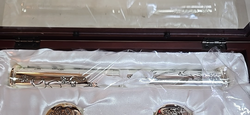 Stephan Baby Rosewood Silver Keepsake Gift Set; Satin Lined; New Open Box - Picture 4 of 5
