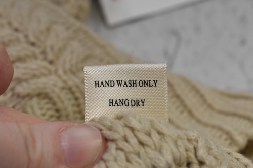 Very J Womens Oatmeal Round Neck Long Sleeve Cable Knit Pullover Sweater M - Bild 12 von 12