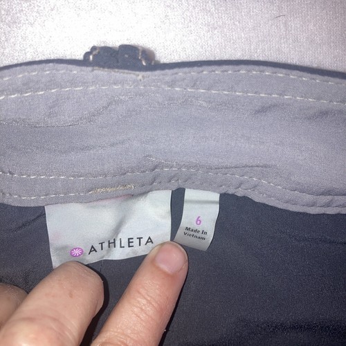 NWT Athleta Women's Whatever A-Line Skort Skirt SZ 6 Gray Performance Pleated - Picture 9 of 12
