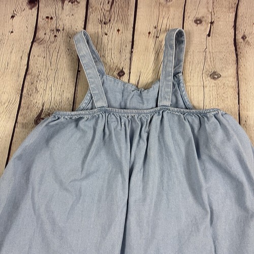 Girls Denim Flower Dress Size 6 Blue Floral Dress Jumping Beans - Picture 10 of 15