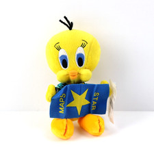 Warner Bros. Studio Store VTG 2001 Tweety Bird Hollywood Star Map Bean Bag Plush