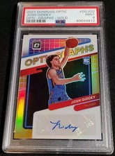 PSA 9 RC AUTO /10 JOSH GIDDEY GOLD PRIZM ROOKIE 🚨0 HIGHER 2021-22 Donruss Optic