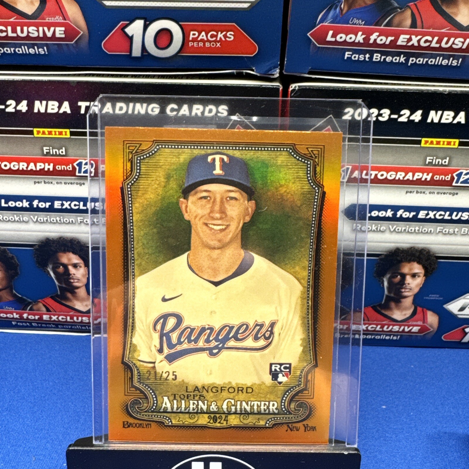 2024 Topps Chrome Allen And Ginter Wyatt Langford RC Orange /25 #278