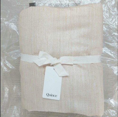 NWT! Quince Raw Silk Sand Blackout Curtains Set Of 2! 48"x108" (A15) - Picture 7 of 13