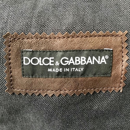 DOLCE & GABBANA D&G Men's Perforated Leather Jacket Brown Sz 48 / M - Picture 9 of 11