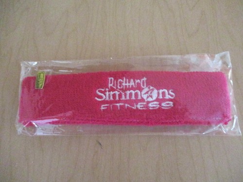 Vintage Pink Richard Simmons Fitness Sweat Head Band NIP