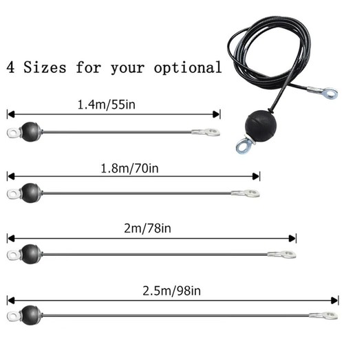 Fitness Machine Replacement Cable Adjustable Heavy Duty Gym Steel Wire Rope DIY - Picture 2 of 19