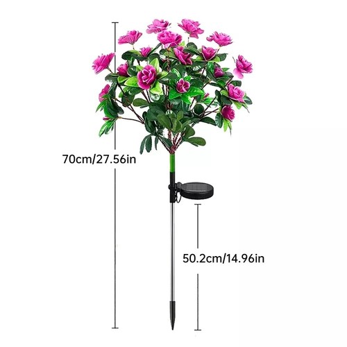 Solar Power Flower Lights 42 LED Outdoor Garden Landscape Yard Stake Lamp Decor - Picture 11 of 16