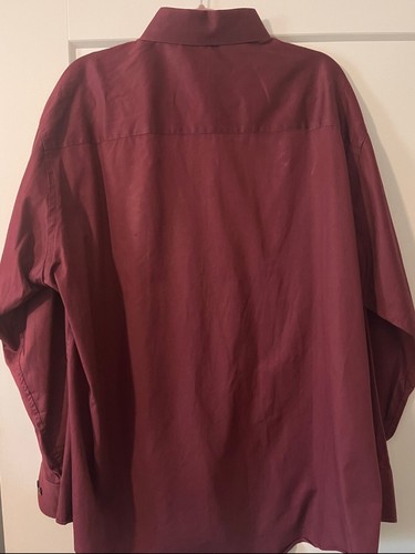Kenneth Cole Reaction Dress Shirt Men’s 17 XL 34/35 Maroon - Picture 2 of 5