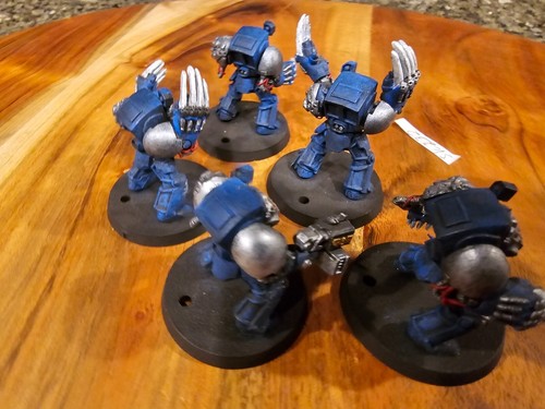 Warhammer 40k 40.000 Marines Espaciales Terminators Parcialmente Metal Pintado X5 SK232 - Imagen 11 de 23